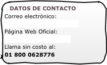 Datos de contacto
Correo electrónico: 
registro@instalmexico.comPágina Web Oficial:
www.instalmexico.com
Llama sin costo al:
01 800 0628776 